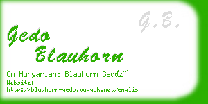 gedo blauhorn business card